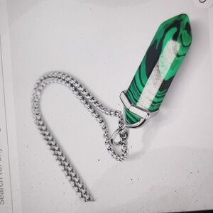 Synthetic Malachite crystal Healing pendant necklace Crystal Pendant Necklace